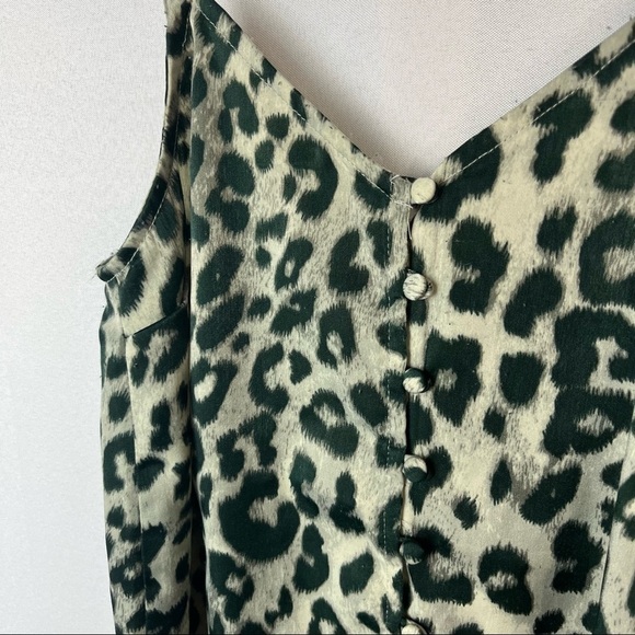Jack by BB Dakota Nature Leopard Button Down Cami Tank Top XS - Picture 2 of 4